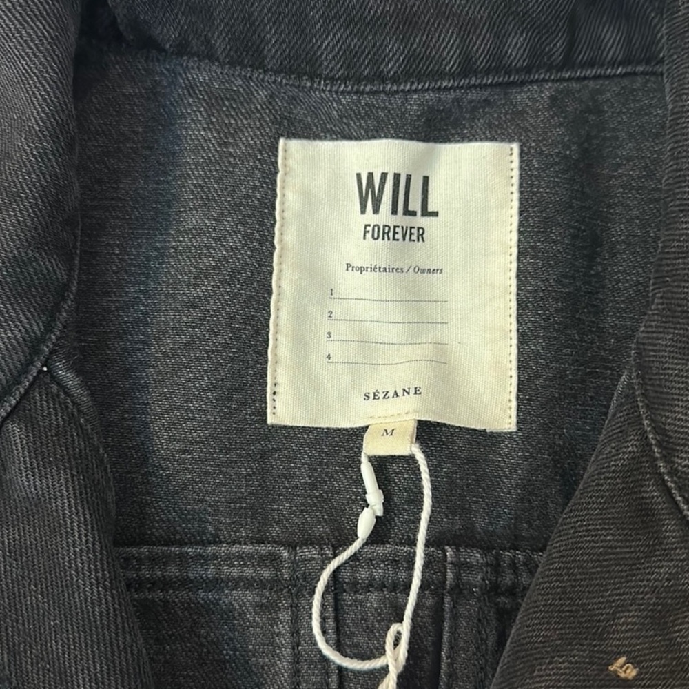 Sezane Will Jacket in Black Denim Size M - Picture 3 of 7